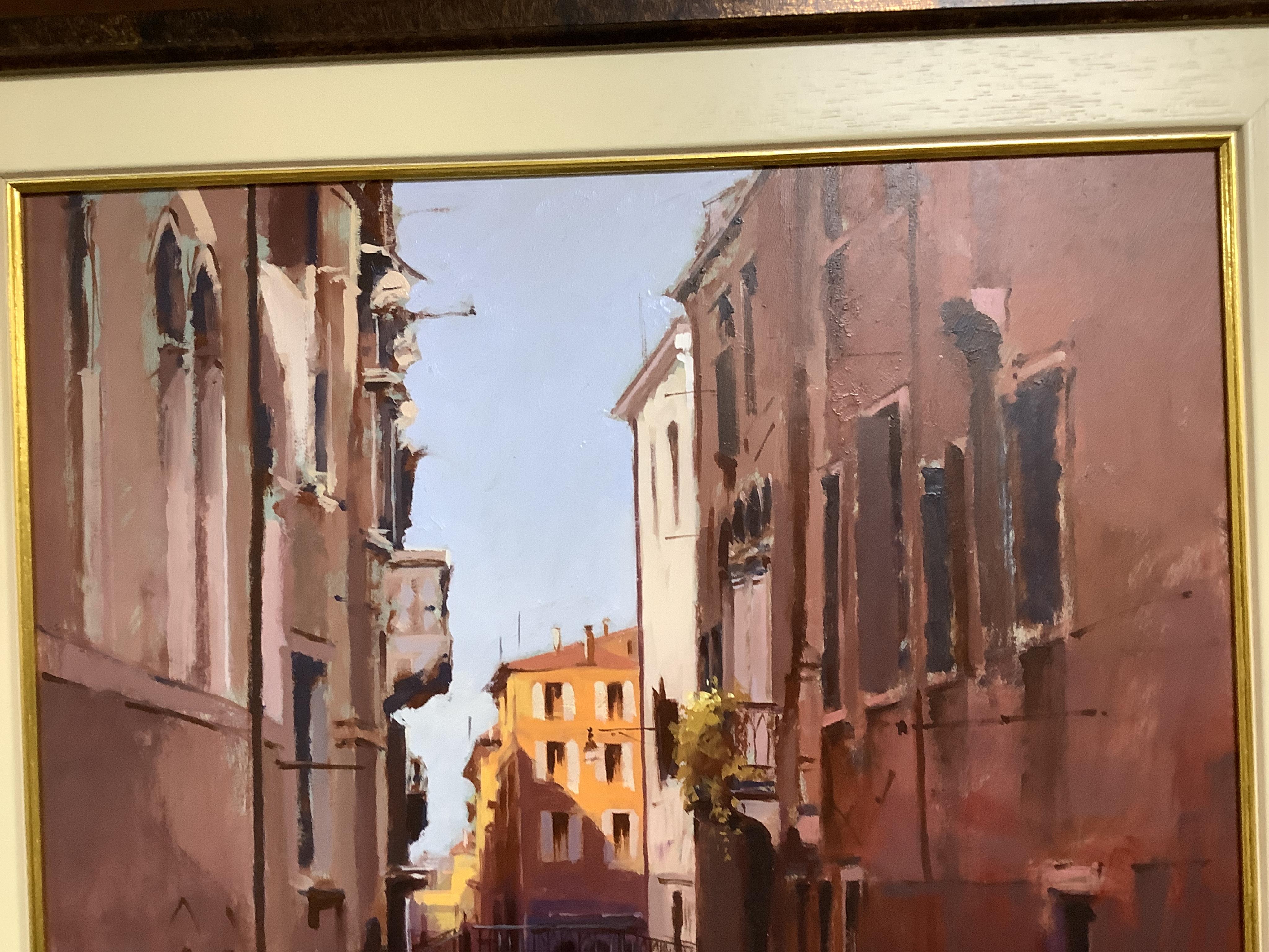 Peter Wileman ROI (b.1946), oil on board, Venice, signed, 50 x 40cm. Condition - good